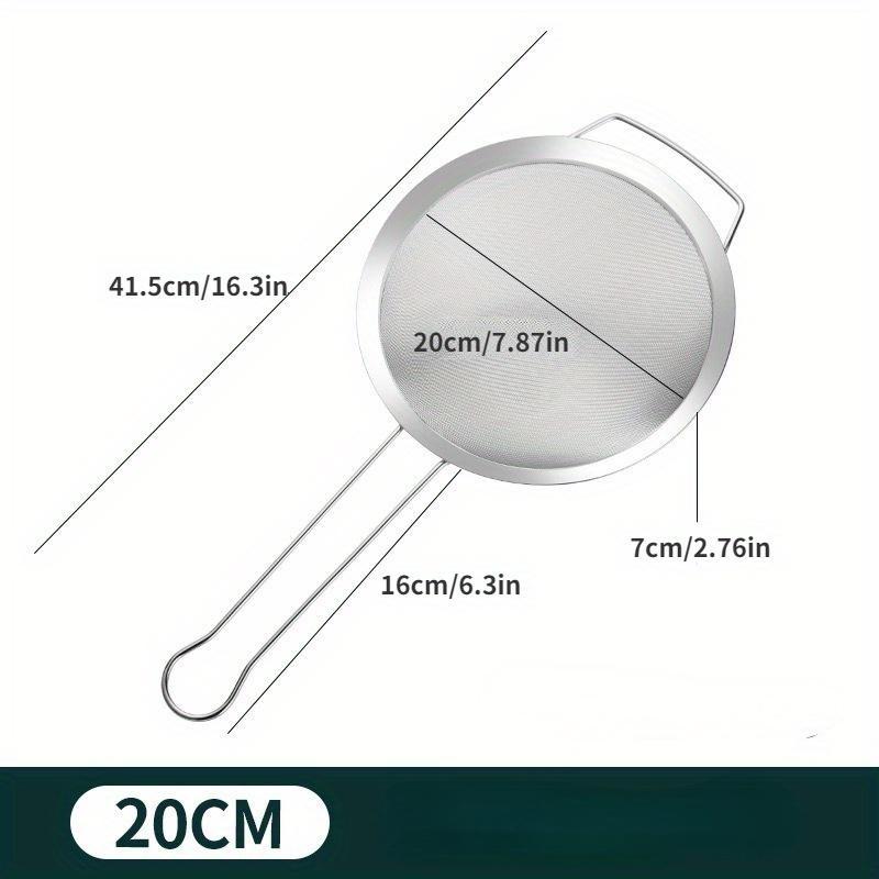 15/20CM Stainless Steel Strainer Fine Mesh Small and Large Strainer Household Strainer