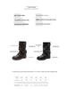 Women's Retro Buckle Mid-Calf Chunky Heel Boots: Round Toe, Wide Shaft, Ruched Ankle, Western Style for Autumn/Winter