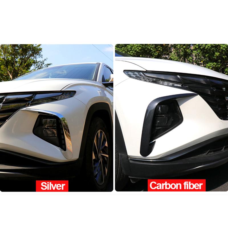 Für Hyundai Tucson NX4 Hybrid N Linie Auto Front Nebel Lampe Augenbraue Wind Messer Abdeckung Trim Streifen Außen Zubehör
