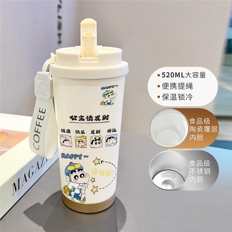Cartoon Xiaoxin Thermos Cup 111 Stainless Steel Student High Value Office Coffee Cup Large Capacity Water Cup