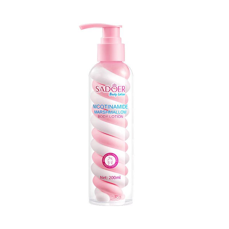 SADOER Vanilla Marshmallow Body Lotion: 24H Deep Hydrating Moisturizer for Dry & Rough Skin, Non-Greasy & Smooth, 200ml