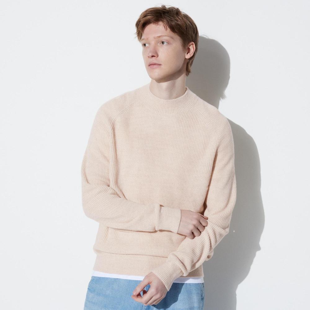 

Свитер средней длины UNIQLO с воротником-стойкой и длинными рукавами