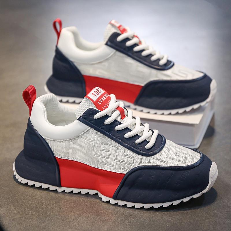 Herrenschuhe neu hochwertig Frühling atmungsaktiv trendig Marke hochwertig kleine weiße Dad-Schuhe Herren Freizeitsportschuhe