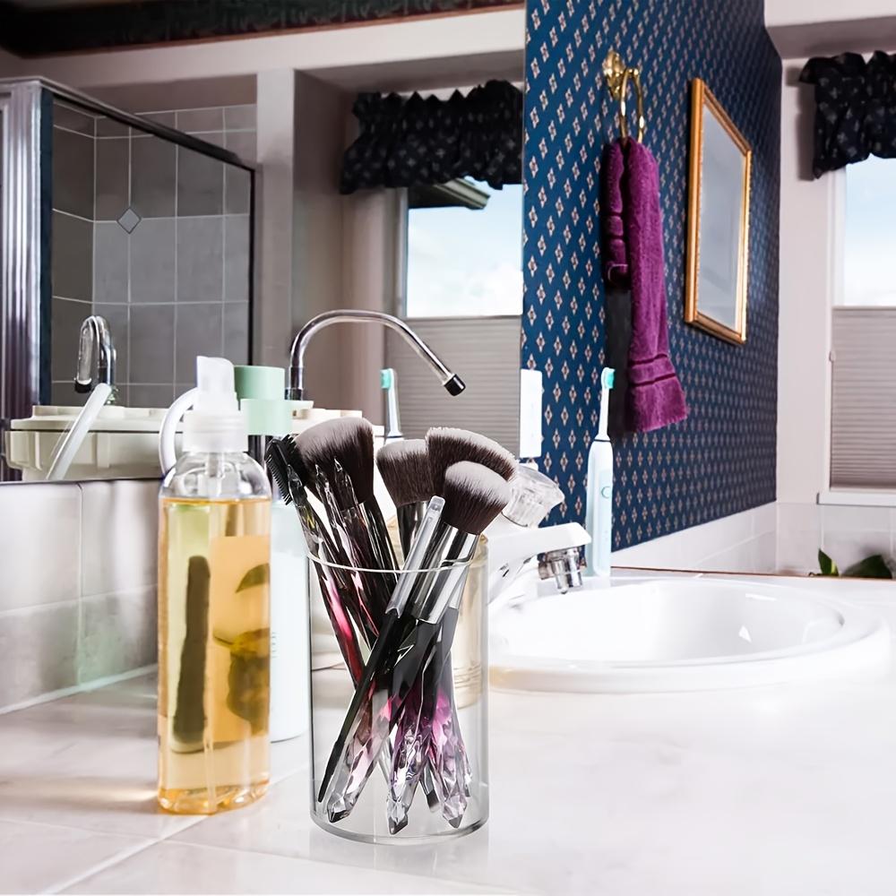 Set of 4,6 Transparent Acrylic Pen Holders, Round Design, Perfect for Organizing Pencils Or Makeup Brushes on Your Desk