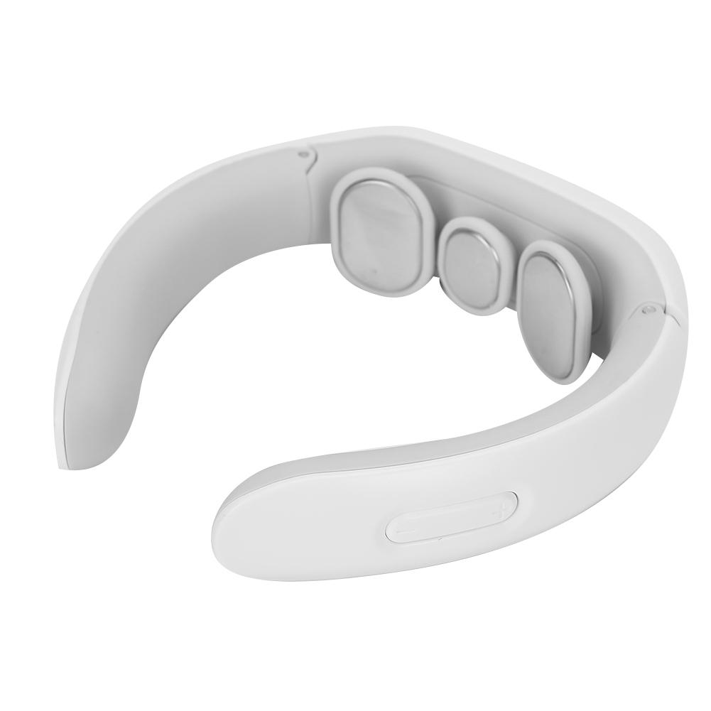 Electric Neck Massager Pain Relief Back Cervical Massager Relaxation Health‑Care Tool(White )