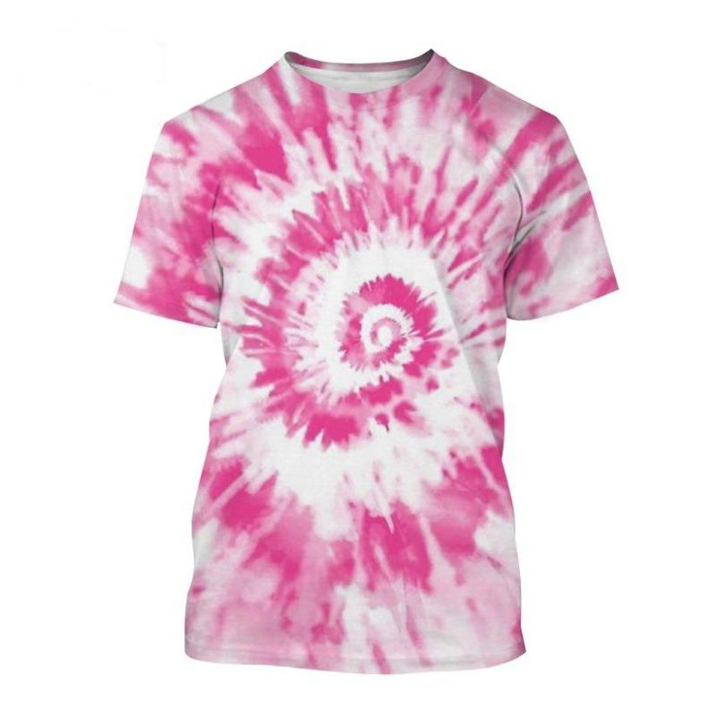 Gradiënt Tie Dye 3D Geprinte T-shirts Mannen Vrouwen Casual Mode Streetwear Oversized Korte Mouw T-shirt Mannen T-shirts Tops Kleding