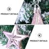 18Pcs Star Decor Christmas Hanging Tree Ornament Festive Five Pointed Design for Home Office School Xmas Display