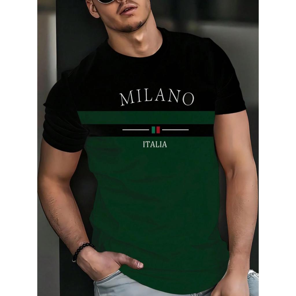 Summer 2025 New Men's T-Shirt 3D Printed Casual, Stylish Retro Polyester Men's Breathable Quick-Drying Sports Men's T-Shirt