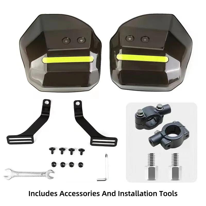 Apărătoare de mână pentru vânt pentru bicicletă electrică pentru motocicletă, cu bandă reflectorizabilă pentru mâner, bară de protecție, accesorii universale pentru motociclete