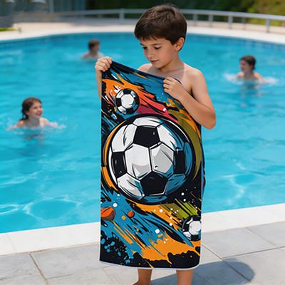 1PC Vibrant Football Themed Beach Towel Digital Print Quick-Drying Available In Multiple Sizes Suitable for Boys