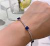 Jewelry Colored Treasure Simulation Emerald Pigeon Red Corundum Blue Spinel Bracelet Girls Gift
