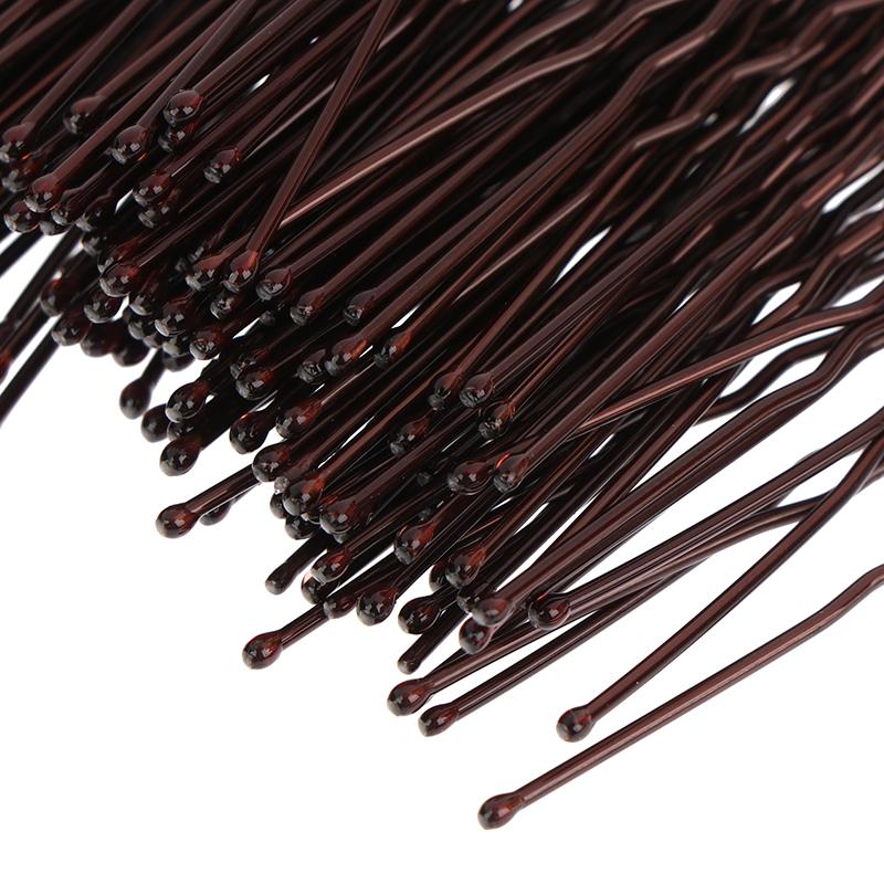 100 Piezas/Bolsa 5cm/6cm Horquillas para el Cabello de Aleación en Forma de U Pinzas Onduladas para el Cabello Pasadores Metálicos Simples Pasadores Herramientas para Peinado de Novia Horquillas