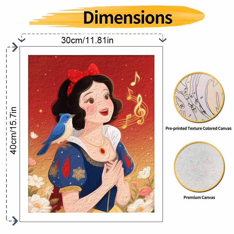 Disney Snow White Digital Oil Painting Art Kit Handmade DIY Home Decor Gift