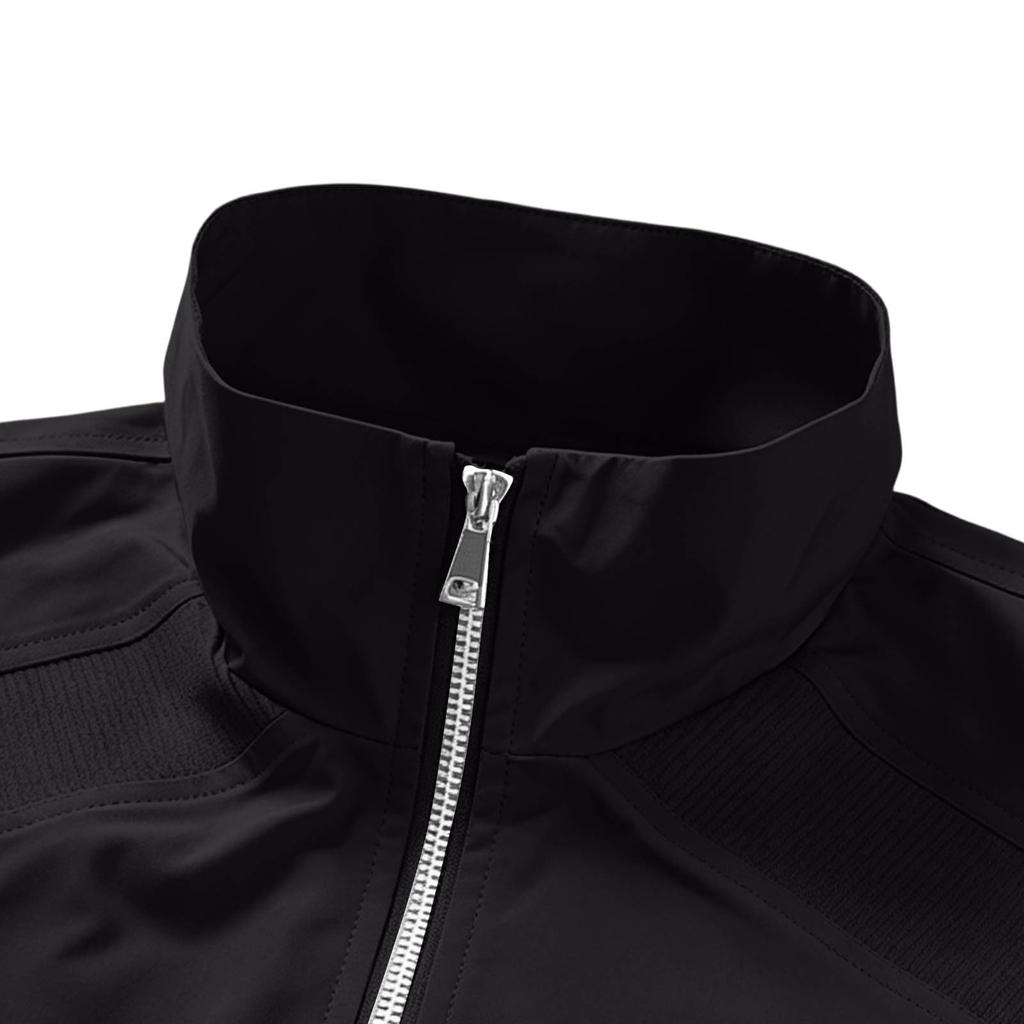 Men's Flight Jacket Stand Collar Casual Ribbed Trim Jacket for Spring Fall