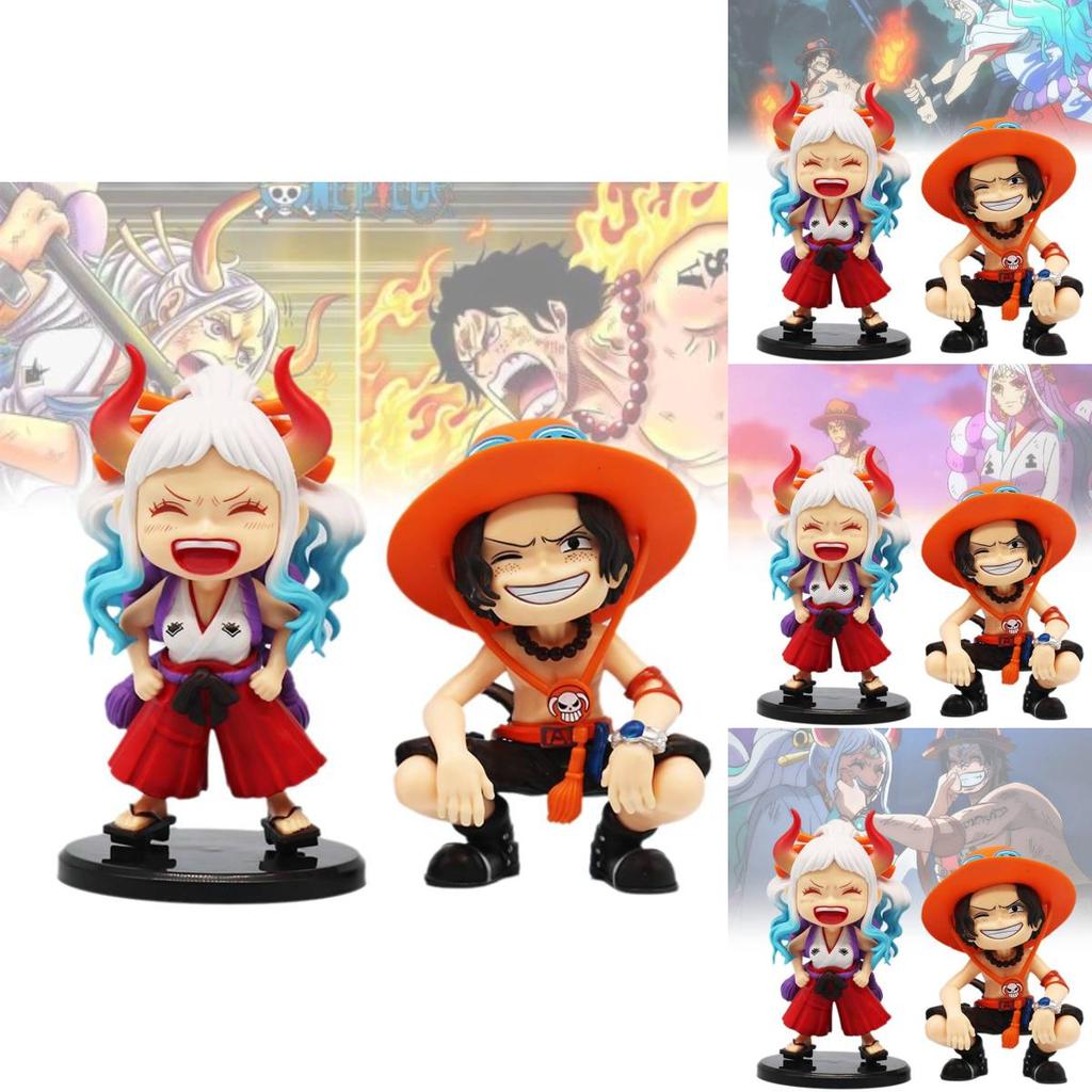 Charming Pvc One Piece Figurines Of Laughing Ace And Yamato Perfect For Collectors