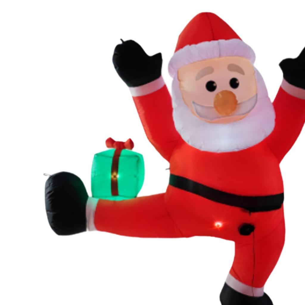 Xmas Inflatable Santa LED Outdoor Decoration Giant Santa Yard Ornament Lighted Holiday Display for Christmas Garden