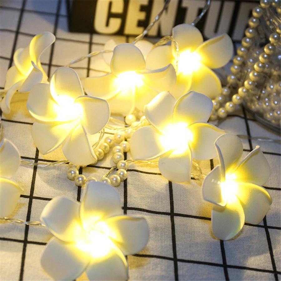 Christmas Decorations 6M 40LEDs Simulation Egg Flower String Lights Battery Powered Creative Garland Party Wedding Fairy Lights
