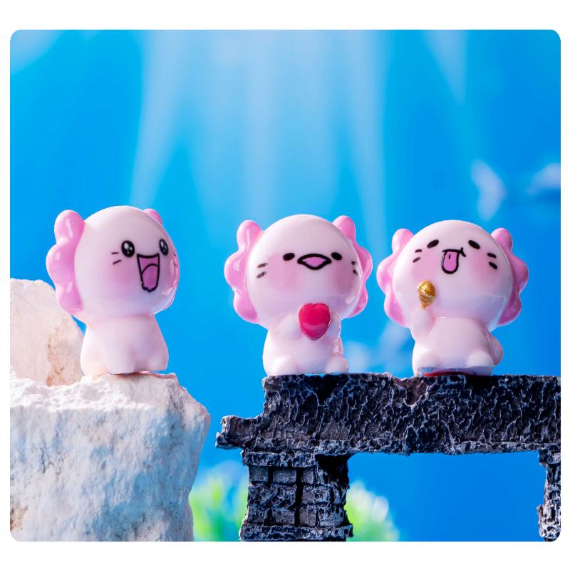 6 sztuk Mini Żywiczne Figurki Salamandry Miniature Dekoracja do Ogrodu na Talerzu Mikro Krajobraz Ozdoba do Ogrodu w Filiżance Biurko Ozdoba z Salamandrą