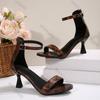Mode Damen Sandalen Peep Toe Mode Hohe Absätze Sommerschuhe Große Größe Gladiator Cover Absatz Sandalen Damen Sexy Kleiderschuhe
