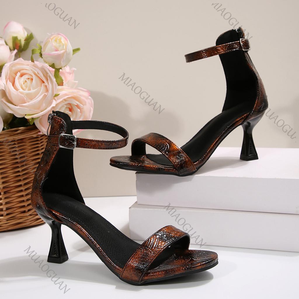 Mode Damen Sandalen Peep Toe Mode Hohe Absätze Sommerschuhe Große Größe Gladiator Cover Absatz Sandalen Damen Sexy Kleiderschuhe