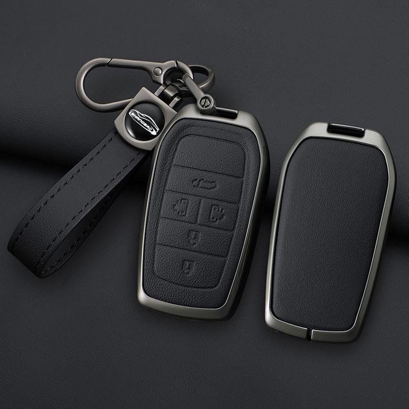 2 3 4 5 6 Buttons Car Key Case Cover For Toyota Gr Sport C-Hr Gazoo Rav4 Racing Mirai Avensis Zinc Alloy Keychain Accessories