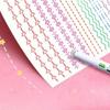 6 Outline Pens with Pattern Roller Seals, Suitable for Hand Copying Reports and Hand Account Highlighting