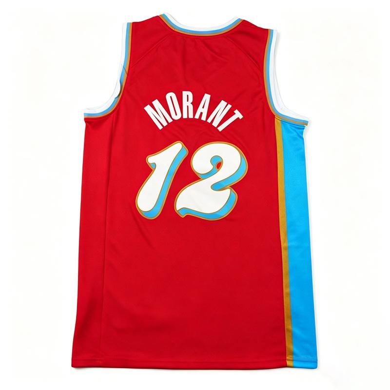 Men's 2026 Stitched Ja Morant Basketball Jersey Retro Size S-2XL