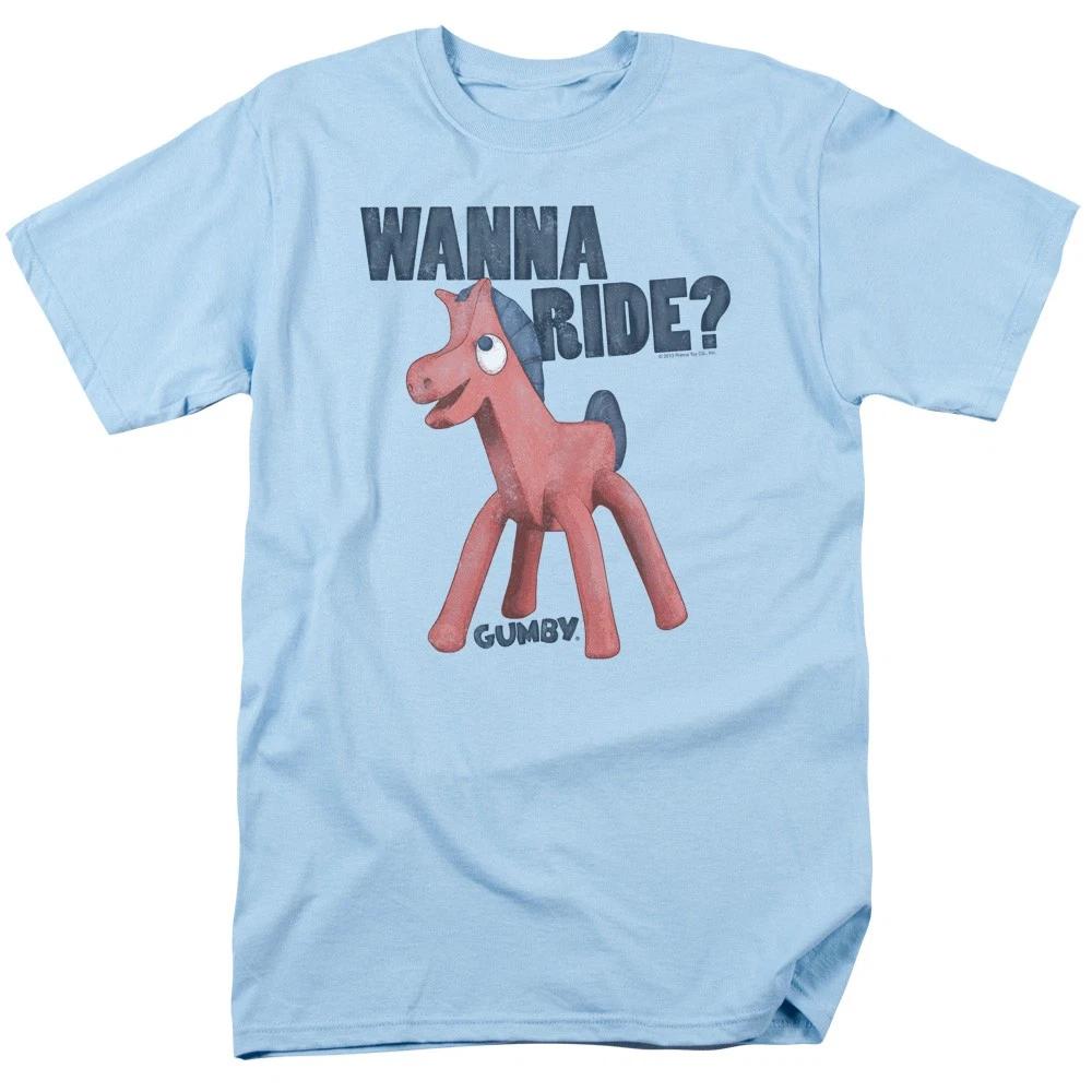 Gumby - Wanna Ride -  Unisex Short Sleeve Children s T-shirt - Blue 110