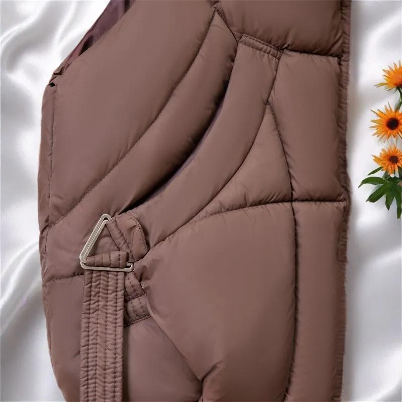 Plus Size Women's Down Cotton-padded Vest Coat Autumn Winter Female Waistcoat Jacket Fashion Overwear