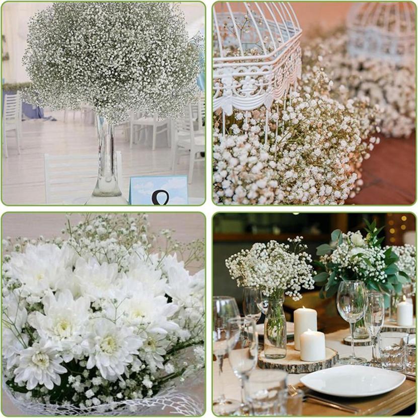 Artificial Plastics Flower Gypsophila Outdoor Garden Yard Home Room Table Wreath Wedding Bridal Bouquet DIY Gift Ornaments Cheap