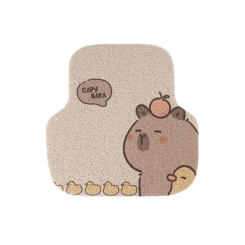 

Car Foot Mat Main Driving Rear Row Cute Cartoon Floor Mat Cutting Wire Ring Non Slip Anti-Dirty Single Piece Stain-Resistant Abrasion Resistant Kissing Dolphin Foot Pads - Rear Row