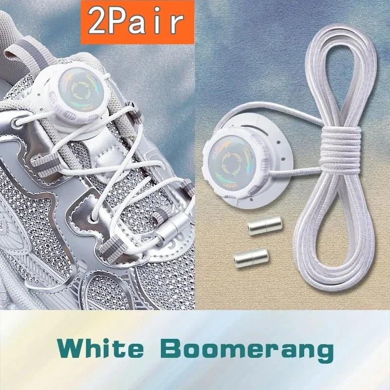 Install Simple Swivel Buckle Laces Automatic Shoelaces Without Ties Unisex Thick Rope Tennis Sneakers Shoelace Shoe Accessories