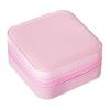 Childrens Jewelry Box With Pure Color Leather Material Multi Use Storage For Girls
