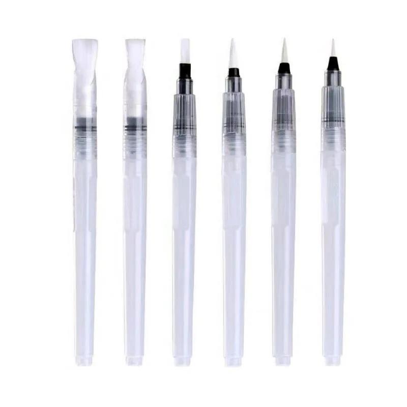 6 Pcs/Set Paint Brush Water Pen Color Soft Beginner Painting Drawing Art Pens Stationery School Office Supplies Microneedling