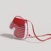Autumn and Winter Bags Women's New Christmas Plaid Gloves Bag Niche Mobile Phone Bag Commuter Shoulder Messenger Bag