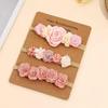 Children's Nylon Flower Headband Set - 3-Piece Baby Photography Hair Accessories