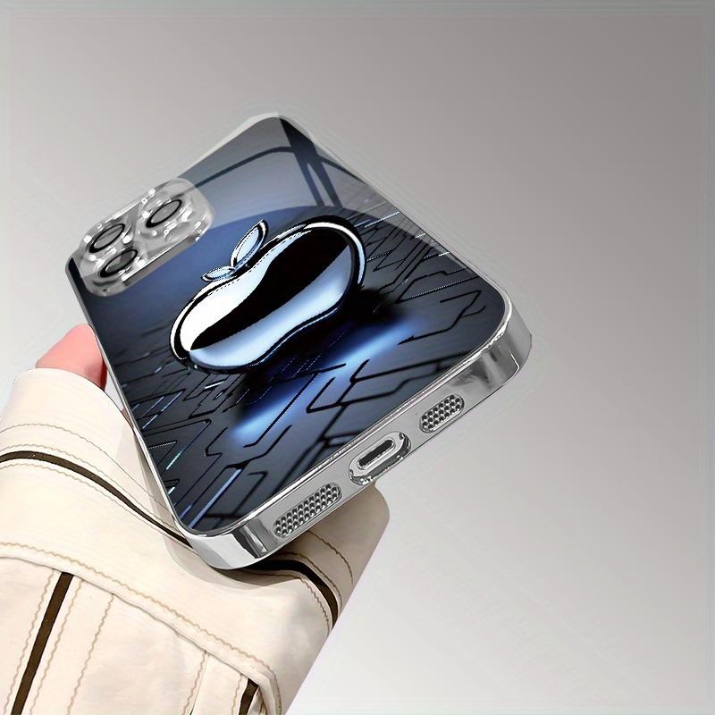 Metal Technology For Apple Pattern Tempered Glass Electroplated Case For iPhone 17 16 Pro Max 15 14 Plus 13 12 16E 17 Air Cover