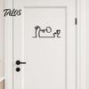 Funny Bathroom Wall Sign, 3D Printed Minimalist Line Art Toilet Wall Art, Black Modern Home Decor for Bathroom Washroom