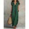 Women's Sleeveless Ruffle Neck Maxi Dress in Multiple Colors