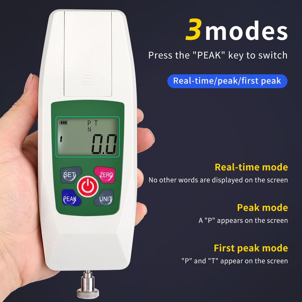 KF-100 Digital Force Gauge With Backlight 100N Electronic Push Pull Force Gauge Dynamometer Portable Pull Tester