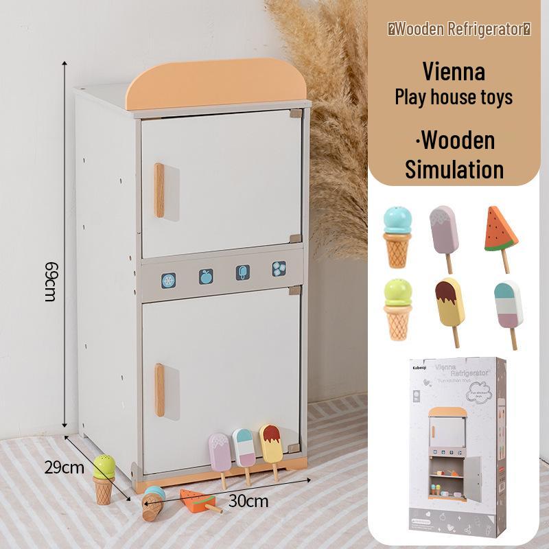 Wooden Pretend Play Kitchen Set: Fruit Cutting Toys for Kids' Birthday Gift