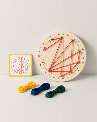 Děti Nailboard Šněrování Navlékání Montessori hračky Jemná motorika Geometrie Tvarové přizpůsobení Stolní hry Myšlení Vzdělávací hračky