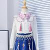 Girls Vintage Embroidery Butterfly Pearl Tassels Decorative False Collar Shawl