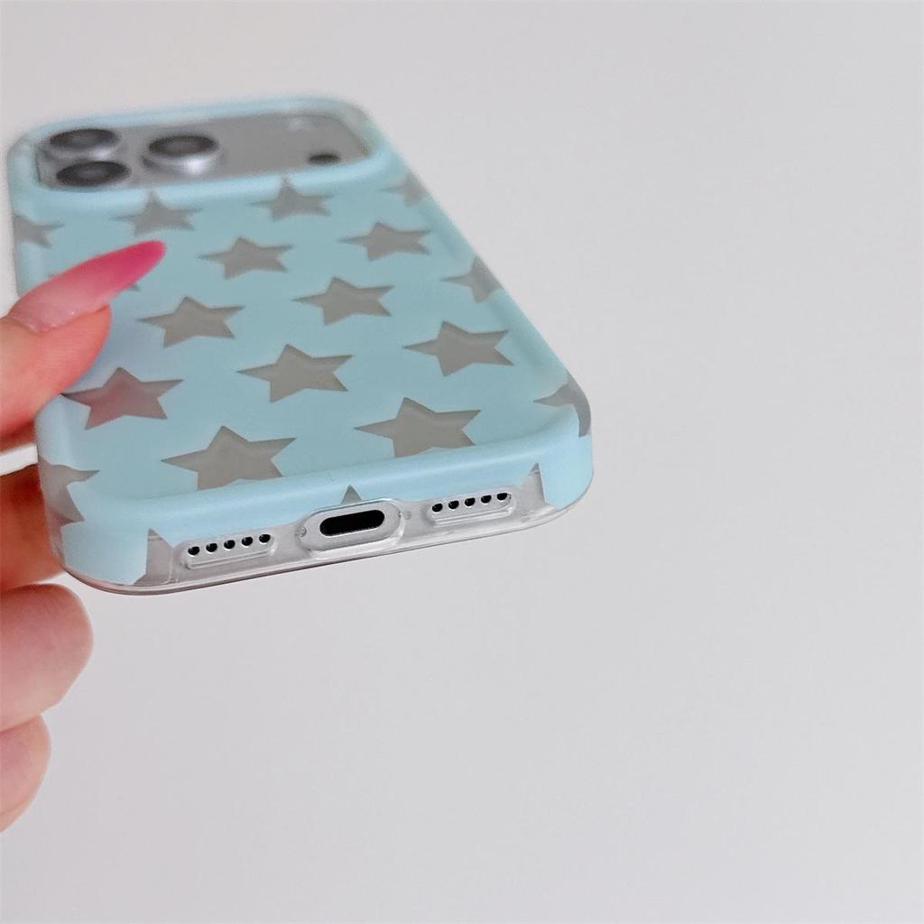 Dopamine Matte Star Anti-Fall Phone Case for iPhone 15/16/17 ProMax