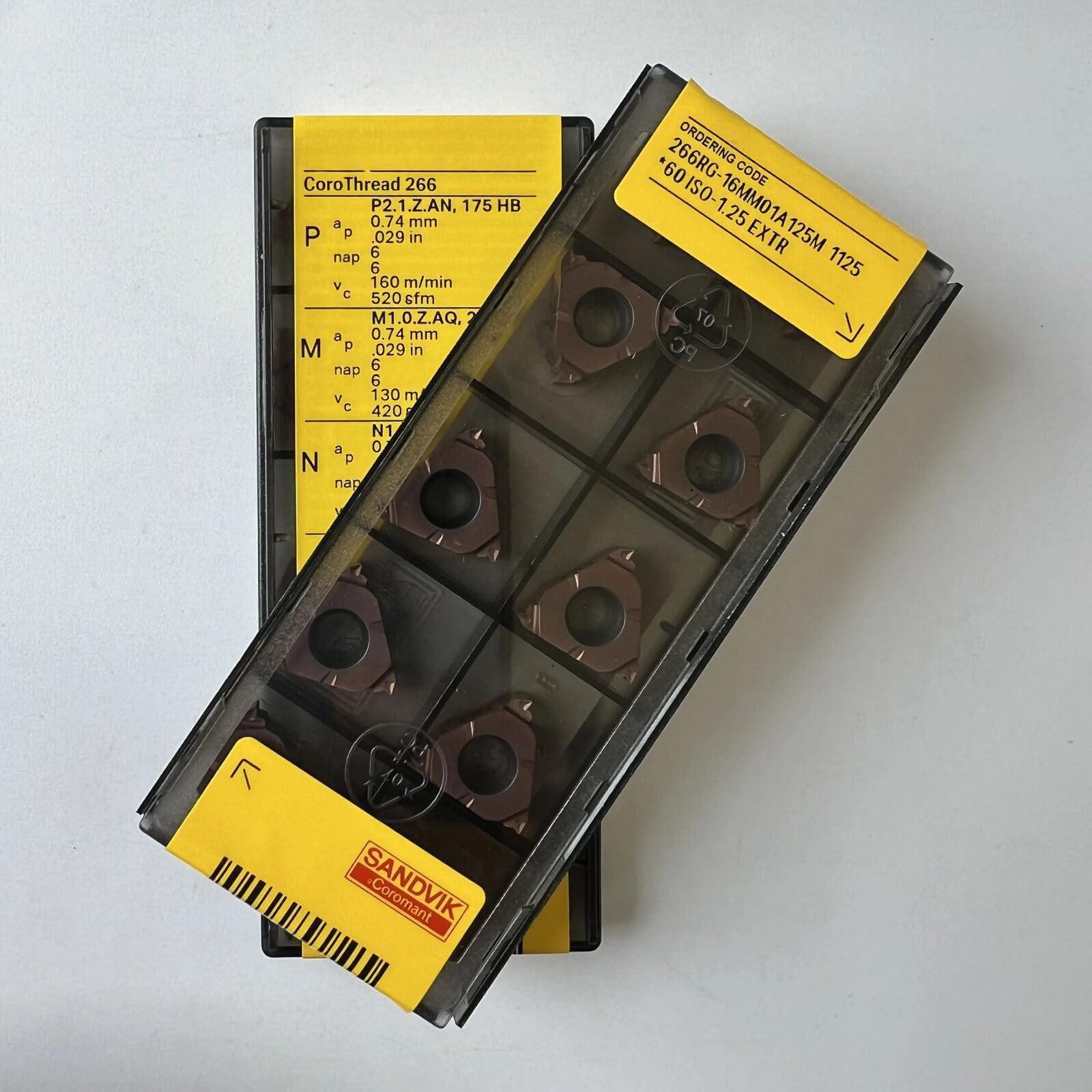 

Original Sandvik / 266RG-16MM01A125M 1125 /CNC lathe carbide blade tool 10 Pcs