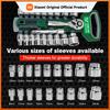 Drive Socket Set 1/4"-3/8"-1/2",72 Teeth CRV Ratchet Wrench Sockets Compact Sockets for Motorcycle Repair Mechanic Tool for Car
