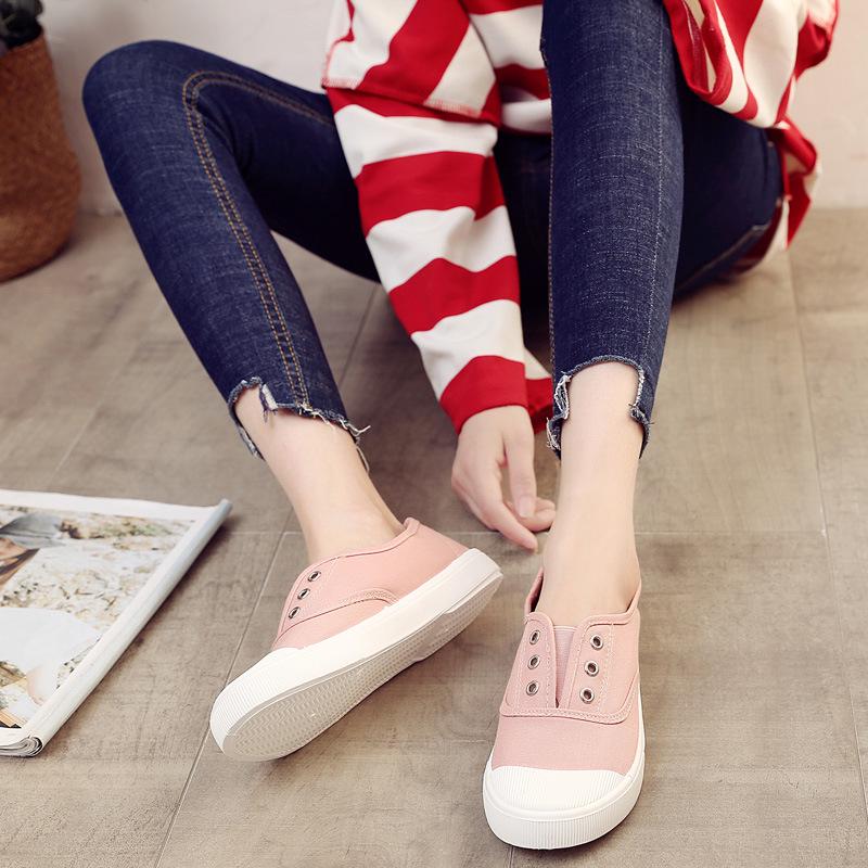 2025 Women's Casual Slip-On Canvas Shoes - Versatile White Flats