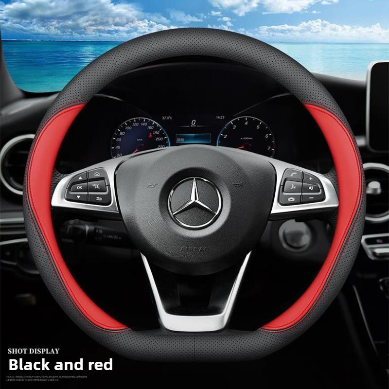 Leather Car Steering Wheel Cover for Mercedes Benz Amg CLS GLC GLB CLA 250 W218 W166 C200 W204 W245 W203 W221 W211 Accessories