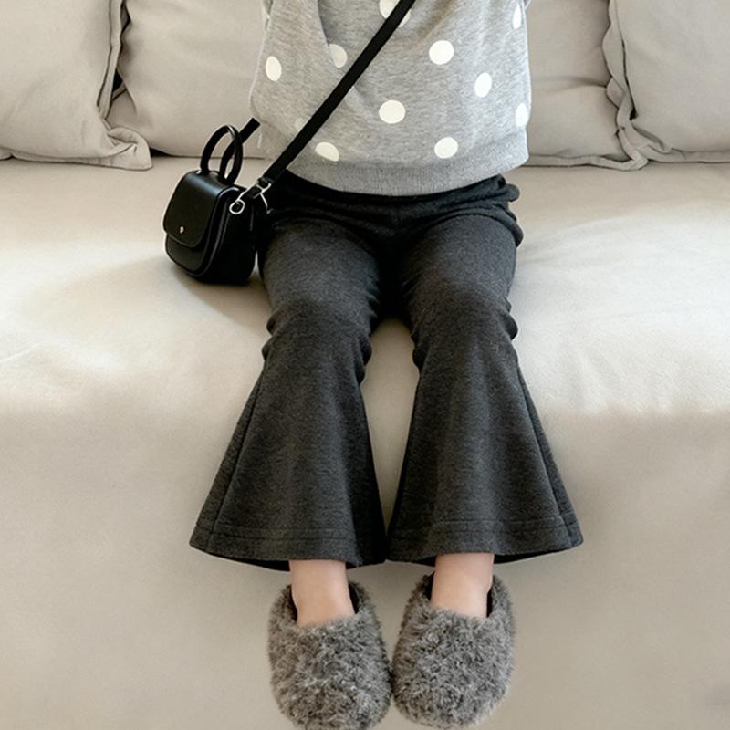 Корейский комплект: худи и расклешенные брюки для девочки - Стиль Весна/Осень 2025 100 cm