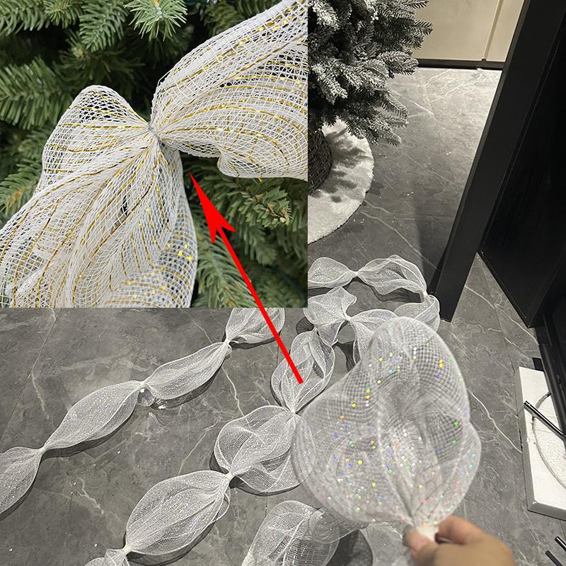 Silver Gold Mesh Net for Christmas Decorations & DIY Flower Wrapping – 10 Meters